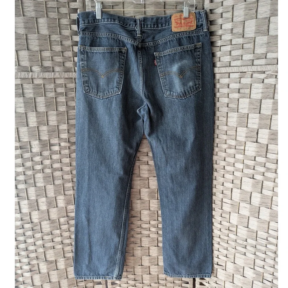 Levi's 514 Straight Fit Jeans Blue‎ Medium Wash Denim Sz W36 L32 Casual Classic